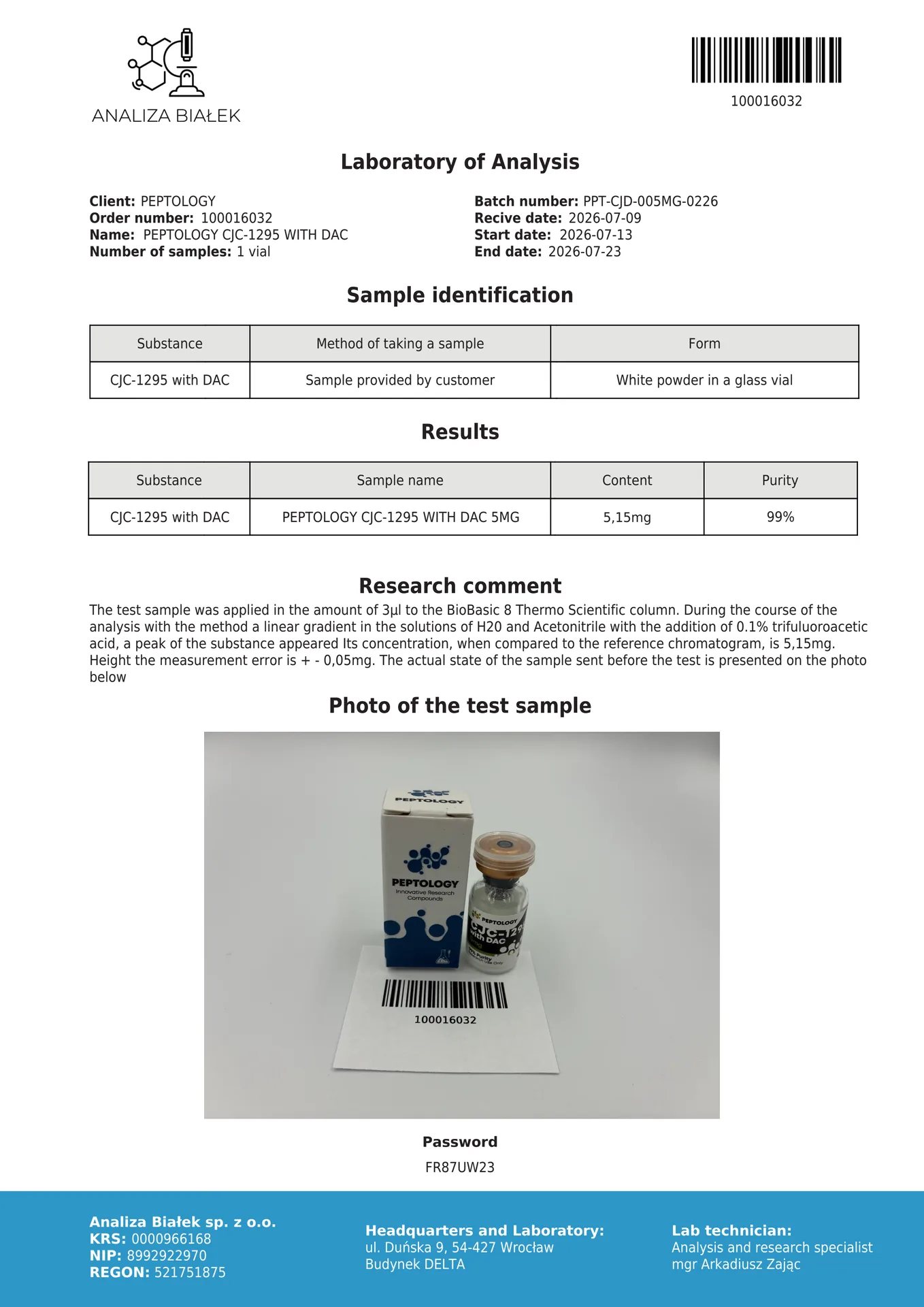 CJC-1295 cu DAC 2 mg/5 mg – analog GHRH cu acțiune îndelungată – imagine 2