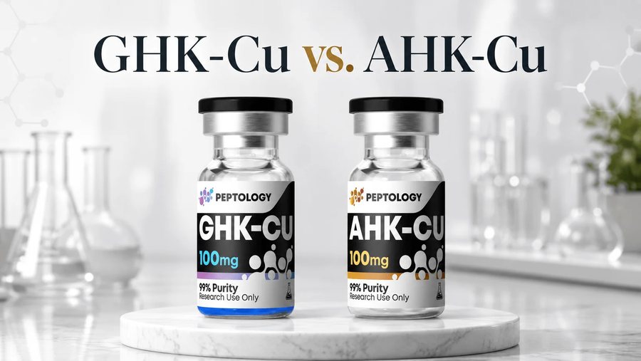 GHK-Cu vs. AHK-Cu: care este diferența dintre cele două tripeptide de cupru